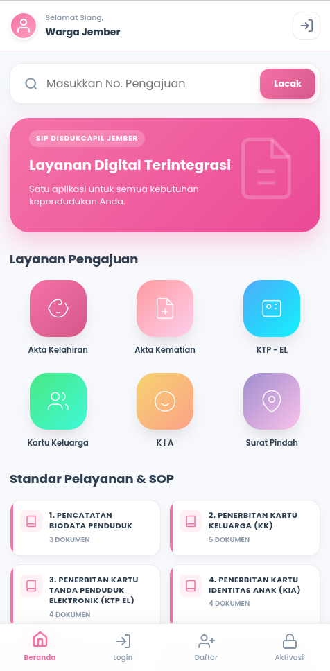 Screenshot Home Tamu