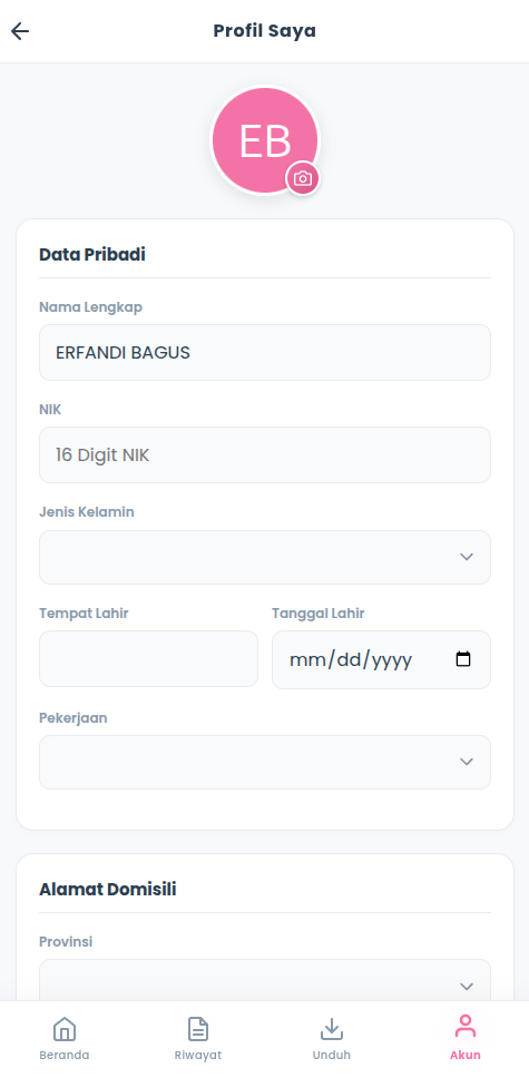 Lengkapi Profil