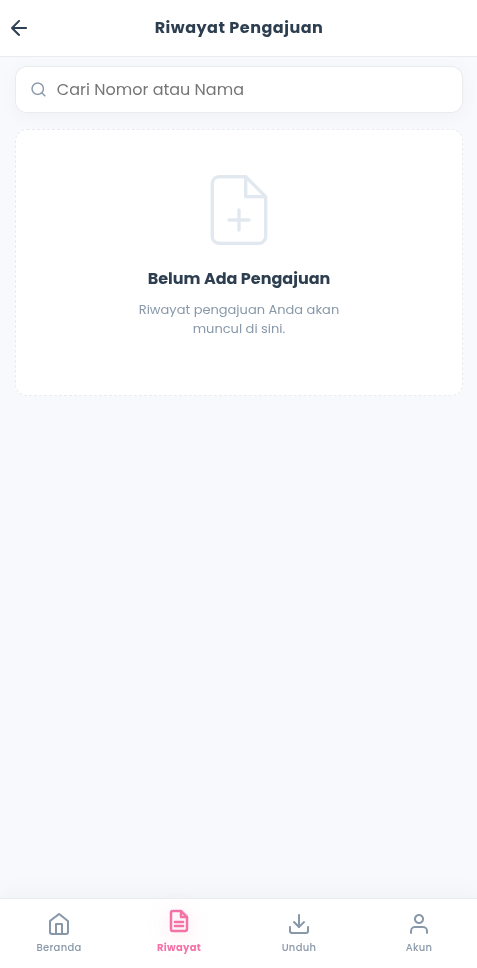 Halaman Riwayat